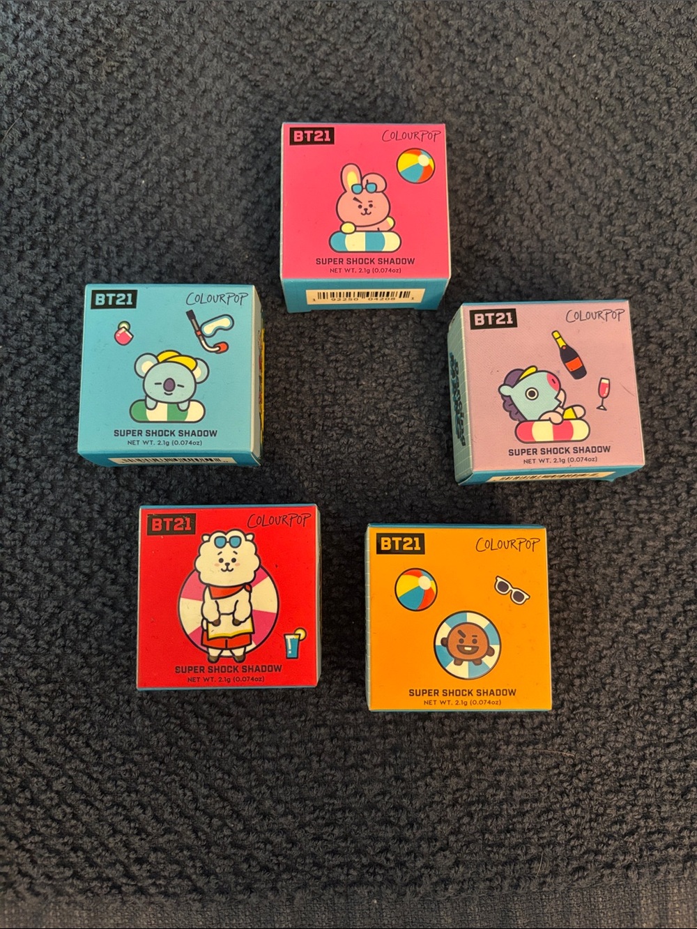 ColourPop BT21 Super Shock Shadow Set - BNIB